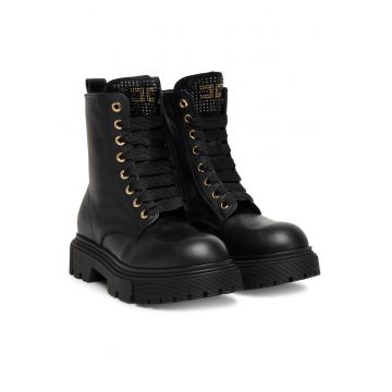 Ghete fete -  din piele naturala - negru -