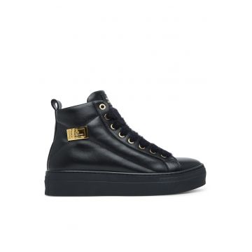 Ghete fete -  piele naturala - negru