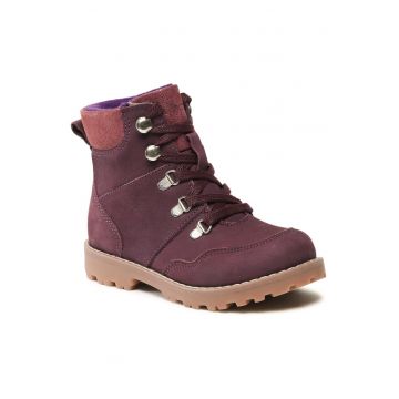 Ghete fete -  piele naturala - violet -