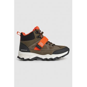 Ghete impermeabile cu velcro - Portocaliu mandarina/Kaki