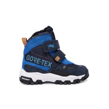 Ghete sport baieti -  piele naturala - albastru