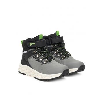 Ghete sport baieti  plastic - Gri