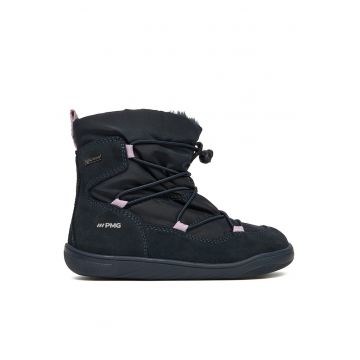 Ghete sport fete -  piele naturala - bleumarin/roz