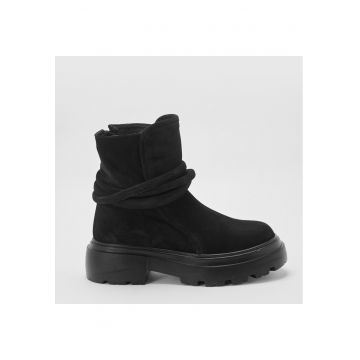 Ghete - Twist - Velur Black - marimea 39 - 26 cm