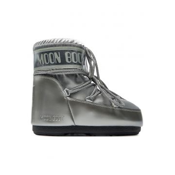 Ghete unisex  argintii - piele ecologica