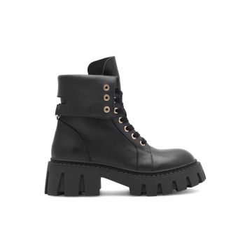 Pantofi femeie -  piele naturala - negru -