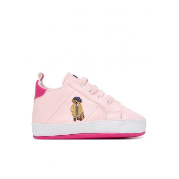 Pantofi sport fetite -  piele ecologica - roz - Roz