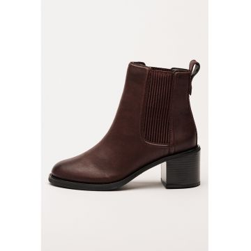 Botine Chelsea de piele Chamberly - Caramel