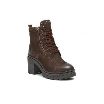 Botine dama -  5904248877644 - Piele nabuc - Maro - Maro