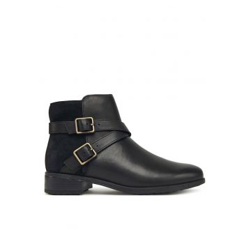Botine dama  Havisham Bay - piele naturala - negru -