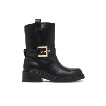 Botine dama -  piele ecologica - negru - confortabile