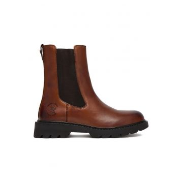 Botine dama  piele naturala - Maro