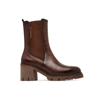 Botine dama -  piele naturala - maro -