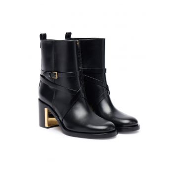 Botine dama  Piele naturala - Negru - Negru
