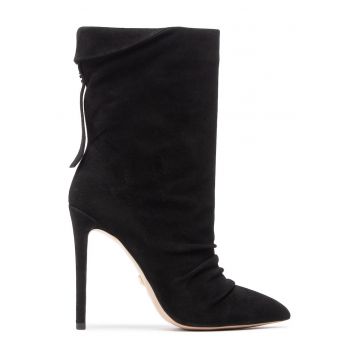 Botine dama -  piele naturala - stiletto - negru -