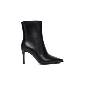 Botine dama -  piele - Negru