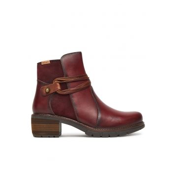 Botine dama W1T-8906C2 -  Piele naturala - Visiniu