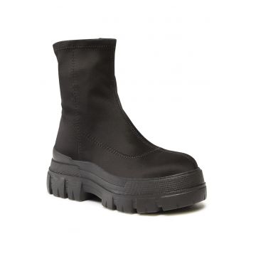 Botine de dama -  material textil - negru - 40 EU -