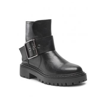 Botine de dama -  piele ecologica - negru - 39 EU -