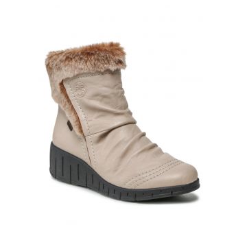 Botine de dama -  piele naturala - bej -