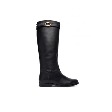 Botine de dama -  piele naturala - negre -