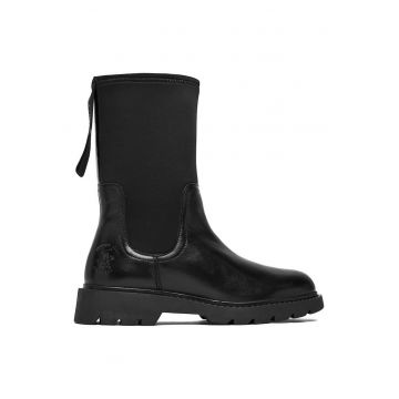 Botine de dama -  piele naturala - negru