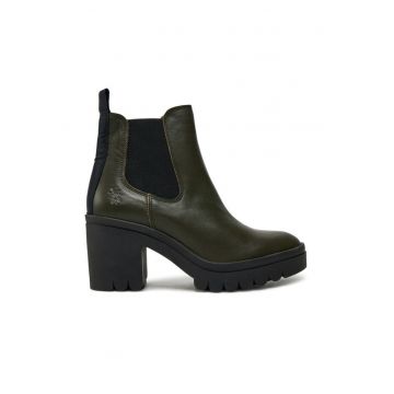 Botine de dama -  piele naturala - verde -