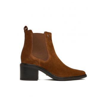 Botine  piele naturala - maronii