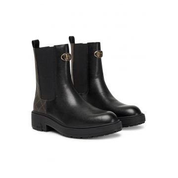 Botine  piele naturala - maronii