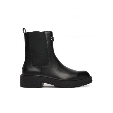 Botine  piele naturala - negre