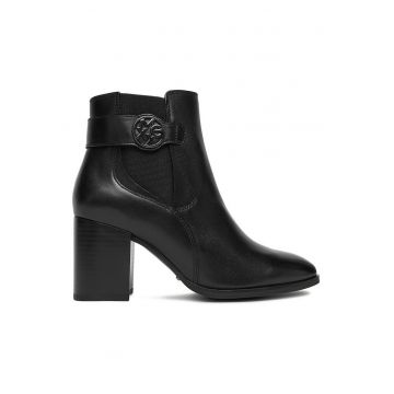 Botine  piele naturala - negru
