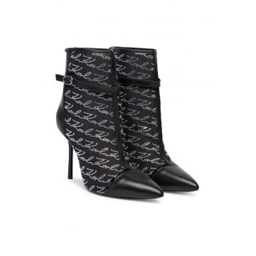 Botine  piele naturala - negru