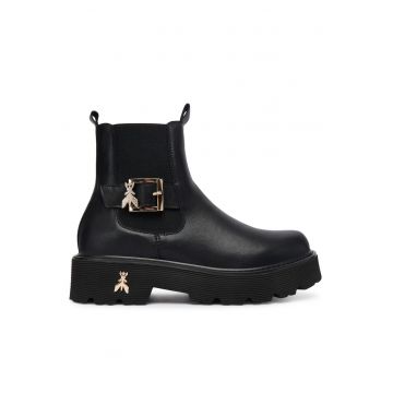 Botine unisex -  piele naturala - negru -