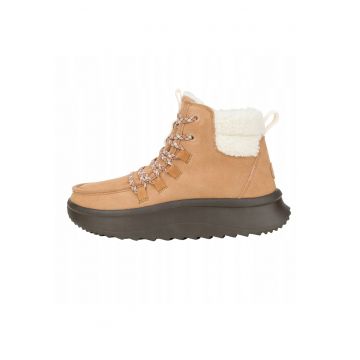 Ghete Chelsea de piele naturala pentru Femei -  Wendy Apres Cozy - Maro