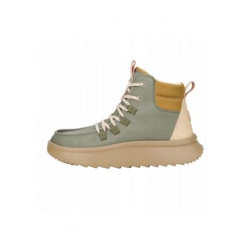 Ghete Chelsea de piele naturala pentru Femei -  Wendy Peak Apres Twill - Verde