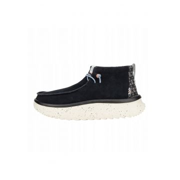Ghete Chelsea de piele naturala pentru Femei -  Wendy Peak Hi Suede - Negru - Negru
