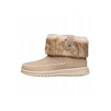 Ghete Chelsea femei -  Classic Camden Cuff Cozy - piele ecologica - bej -