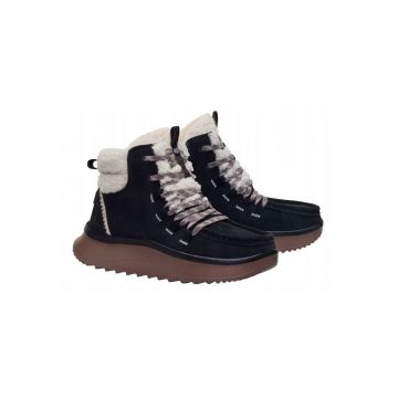 Ghete Chelsea piele intoarsa pentru Femei -  Wendy Peak Apres Suede Negru - Negru