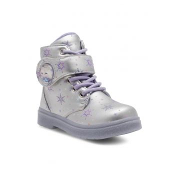 Ghete copii -  argintii - velcro - material sintetic