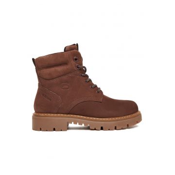 Ghete copii - G-Star Raw - piele naturala - maro - talpa groasa - inchidere cu fermoar
