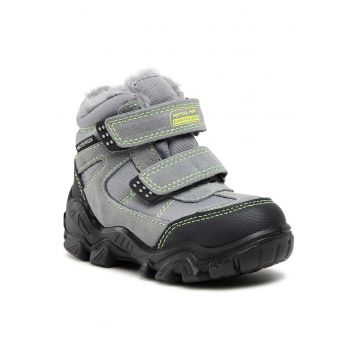 Ghete copii -  gri - material textil - sistem Velcro -