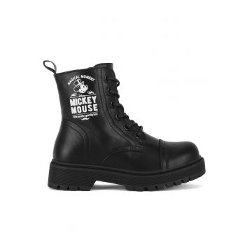 Ghete copii -  negru - material sintetic - cu fermoar