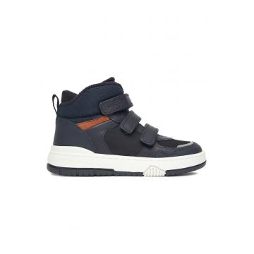 Ghete copii -  piele naturala - inchidere Velcro - Bleumarin