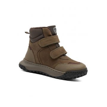 Ghete copii -  piele naturala - multicolor - inchidere Velcro -