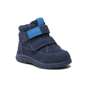 Ghete copii -  sintetic - albastru - cu velcro