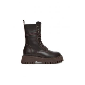 Ghete dama EO-GEDIZ-8090-25 -  Maro - Piele naturala -