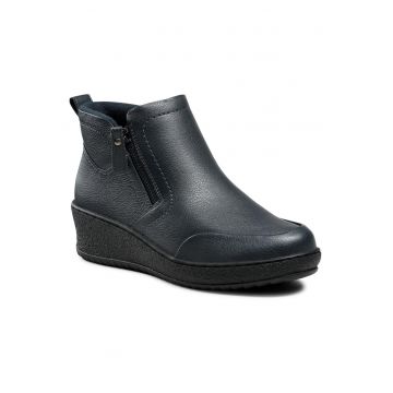 Ghete dama -  piele ecologica - albastru -