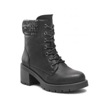 Ghete dama -  piele ecologica - negru -