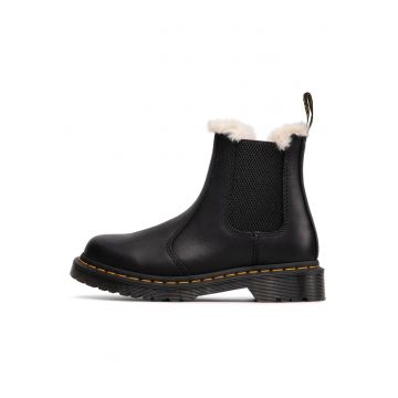 Ghete dama -  piele naturala - negru - interior captusit cu blana sintetica -