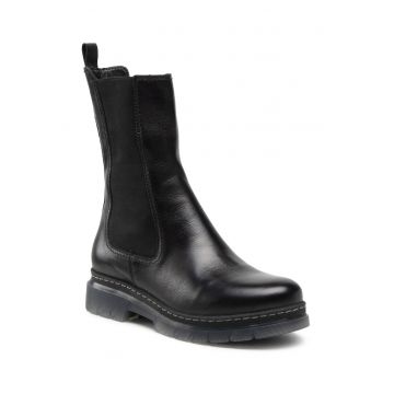 Ghete dama -  Piele naturala - Negru